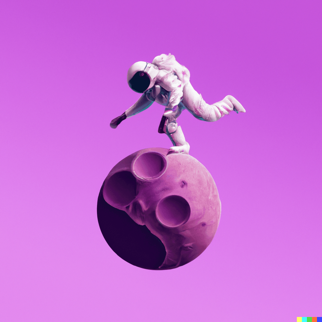 Astronaut on top of a planet